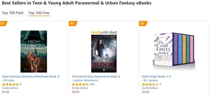 top ya urban fantasy ranking reached high summons.JPG